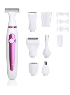 Buy Electric Razor for Women, 6 In 1 Electric Epilator Hair Shaver, USB Rechargeable Cordless Hair Removal Set, Painless Hair Trimmer for Bikini Area Nose Armpit Underarms Nose Eyebrow Body Hair in UAE