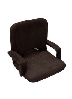 Buy Ground chair for camping and trekking, velvet-quality foam padded with adjustable back, brown 50 x 40 cm in Saudi Arabia