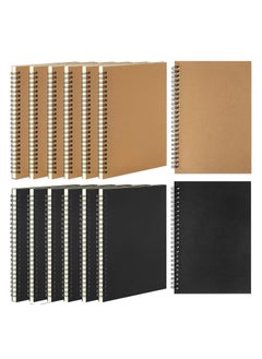 اشتري 12 Pack Spiral Ruled Notebook A5 Lined Travel Notebook Colorful Notebook 60 Sheets/120 Pages Memo Notepad Sketchbook Spiral Bound Notebooks for Students Office Business في الامارات