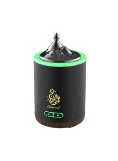 Buy B19 Bukhoor Electric Mubkhar Burner Incense Burner Bakhoor Burner with Light (Black） in UAE
