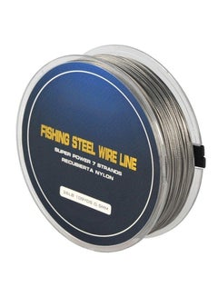 Buy 0.5mm 100m 26lb Fishing Steel Wire Lines max Power 7 Strands Super Soft Cover with Plastic Waterproof Lead line in UAE