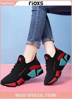 Buy Women's Sports Shoes Mesh Breathable Platform Sneakers Casual Jogging Walking Shoes For Running in Saudi Arabia