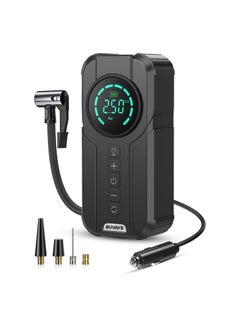 Buy All-in-one emergency fast inflator with digital display, battery charger, and contains a jump starter for the car battery in case it runs out of power. It works as a power bank to charge mobile phones, with a 6000 amp LED emergency light in Saudi Arabia