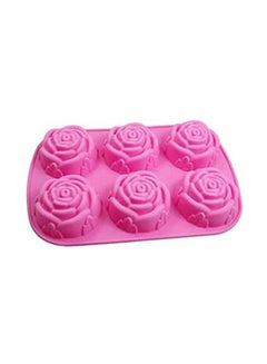 اشتري قالب خبز ثلاثي الأبعاد من السيليكون على شكل وردة لصابون حلوى الشوكولاتة وزهور الثلج وأدوات تزيين الكيك باللون الوردي في مصر