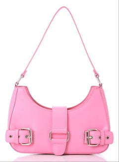 Buy Decorative Multi-Belted Leather Shoulder Bag - Pink in Egypt