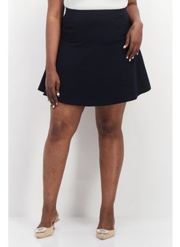 اشتري Women Plain Mini Skirt, Navy Blue في الامارات