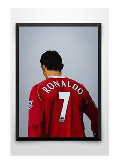 اشتري Cristiano Ronaldo Wall Decor Poster With Frame Multicolour في السعودية