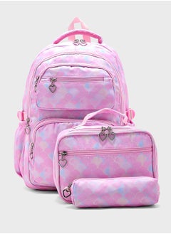 Buy 3 Piece Set Laptop Backpack, Lunch Bag And Pencil Case in UAE