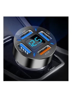 Buy 66W Fast USB Car Charger Fast Charge with Voltmeter LED Light Display Car Charger Adapter Compatible for iPhone 14/13/12/11pro/x/8/S22/S22+/Ultra/S21/S10/S9 in Saudi Arabia