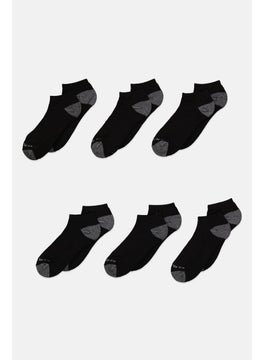 اشتري Men 6 Pairs Textured Socks, Black Combo في الامارات