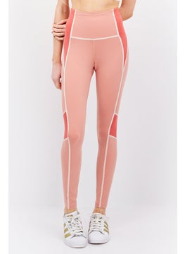 Buy Women Sportswear Fit Training Leggings, Peach in UAE