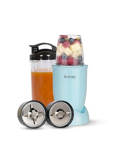 Buy Nutri-Flash 400W Mixer(Blue)| Grinder & Blender | 2 Jar with to-Go-Lid | Serrated and Cross Blade with Detachable Base | Ss Finish in UAE