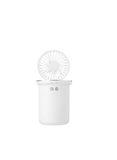Buy Small water vaporizer mist cooler stand fan rechargeable mini humidifier fan 3 speed air cooling fan in Saudi Arabia