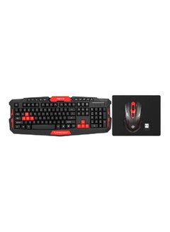 اشتري HK8100 Wireless Gaming Keyboard And Mouse Set Black/Red في السعودية