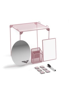 اشتري 4145U01-06 Locker Organizer And Decorating Kit Back To School Essentials Blush 11-Piece Includes Mirror Shelf Magnets And Other Accessories في الامارات