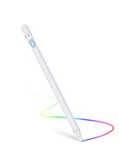 Buy Stylus Pen for Touch Screens Rechargeable 1.5mm Fine Point Active Capacitive Stylus Smart Pencil Digital Compatible iPad and Most Tablet DRB001 in UAE