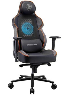 اشتري COUGAR NxSys Aero Gaming Chair with Integrated RGB Fan & Premium PVC Leather, Adjustable 3D Armrests, Elastomeric Mesh, Durable Steel Frame, 3" Wheels, 160kg Max Weight, Black-Orange | 3MARPORB.0001 في الامارات