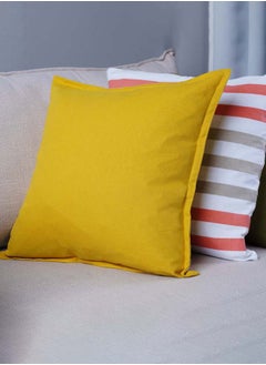 اشتري Tami Solid Cushion Cover Yellow 45x45cm في الامارات