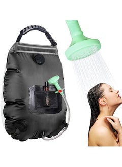 Buy Solar Portable Shower Bag, 5 Gal/20l Solar Heating Camping Shower Bag with Removable Hose&on-Off Switchable Shower Head, Compact Camping Shower for Camping, Hiking, Traveling, Beach Swimming in Saudi Arabia