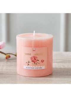 Buy Qara Rose Garden Pillar Candle 6.8 x 7 x 6.8 cm in Saudi Arabia