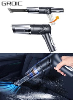 Buy Cordless Handheld Vacuum Cleaner, Hand held Vacuum Cleaner, 12000Pa Car Vacuum Cleaner Dual Suction Modes Ultra Light Rotatable Cordless Rechargeable Car Vacuum Wet Dry for Car in UAE