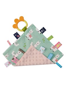 اشتري Baby Appease Towel Comfortable Baby Tag Soothing Security Blanket with Colorful Tags Silicone Baby Teether Cute Patterns Soft Comforter Hand Plush Towel for Infants Toddlers في الامارات