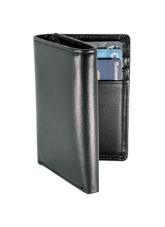 Buy Portable Compact Men's Genuine Leather Wallet Anti-theft Brush Classic Vertical Cowhide Card Holder Large Capacity Card Holder Wallet in Saudi Arabia