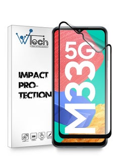 Buy Matte Ceramics Full Coverage Screen Protector For Samsung Galaxy M33 5G 6.6 Inch Clear/Black in UAE
