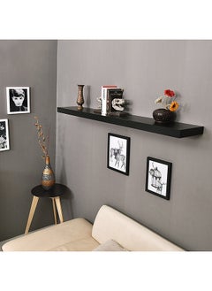 Buy FLOATING WALL SHELVES 120cm BLACK SIZE: 120x19.5x3.8cm in UAE