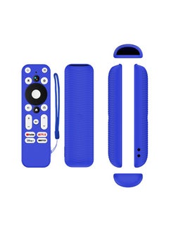 Buy Silicone Case for Walmart  Onn /Android TV 4K & Onn TV Anti-Slip Shock Proof Soft Remote Cover with Lanyard Blue in Egypt