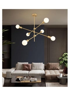 Buy 6 head Nordic Modern Iron Chandelier Creative Personality Ceiling light for Living Room Dining Room Bedroom in Saudi Arabia