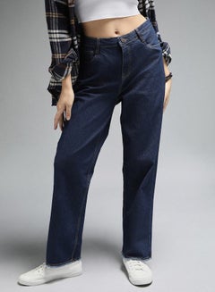 اشتري High Rise Straight Fit Clean Look Stretchable Jeans في السعودية