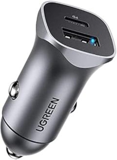 اشتري UGREEN PD Fast Car Charger, 20W USB C and USB a Dual Ports Metal Mini Car adapter في مصر