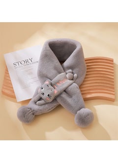 Buy Kids Cartoon Dragon Plush Scarf Winter WarmKitten Gray Kitten Gray in UAE