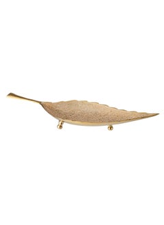 Buy Gold Leaf-Shaped Copper Serving Dish in Saudi Arabia