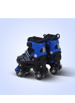 اشتري EL1029 Adjustable Roller Skates Medium Size 34 EUR (UK 1.5) - 38 EUR (UK 5) for 6 to 12 Years | Strong Chassis and 70 mm PU Four Flashing Wheels | ABEC 7 Bearings في الامارات