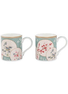 Buy Oriental Dreams Mugs, Multicolour - Set of 2, 350 ml in UAE