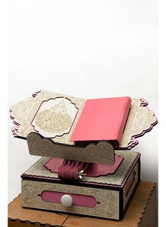 Buy A Mobile Quran Stand Decorated With A Wooden Drawer - Pink-White - With A Gift Quran in Egypt