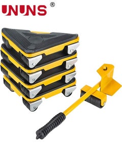 Buy Furniture Moving Tools,5-Piece Heavy Duty Furniture Lifter, 360 Degree Rotatable Rubber Roller,For Moving Heavy Furniture,Refrigerators,Sofas,Cabinets in UAE