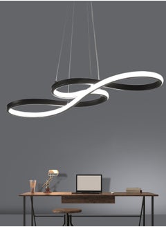 Buy Simple Modern Note Pendant Light Black Led Pendant Light Suitable For Kitchen Island, Dining Room, Bedroom And Living Room 4400k in Saudi Arabia