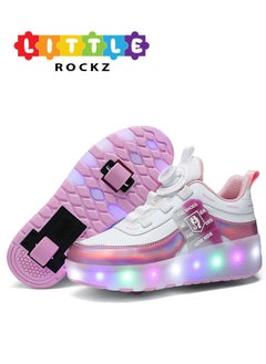 اشتري LED Flash Light Fashion Shiny Sneaker Skate Heelys Shoes With Wheels And Lightning Sole في الامارات