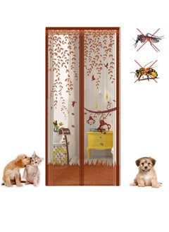 اشتري Magnetic Fly Screen Door, Heavy-Duty Anti Mosquito Mesh No Gap, Super Quiet, No Drilling, Washable Mesh, Keep Fresh Air in & Bugs Out Balcony Sliding Living Room Children's Room 95*210cm في الامارات