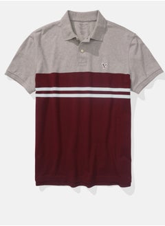 Buy AE Striped Pique Polo Shirt in Saudi Arabia