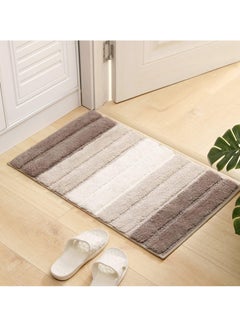 Buy Tycom Bathroom Rugs Bath Mat Non Slip Fluffy Soft Plush Microfiber Shower Carpet Rug Washable Non-Slip Carpet Mat for Bathroom Floor 50 By 80 CM Beige. in UAE