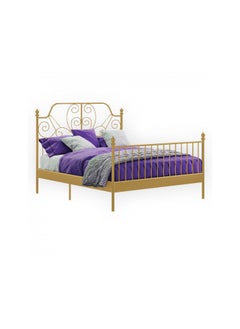 Buy IKEA Design Bed Frame 120x200 Gold in Saudi Arabia