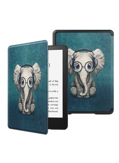 اشتري EcoSystem Slimshell Case Cover for All-New Kindle Paperwhite (11th Generation-2021, 6.8 inch) or Kindle Paperwhite Signature Edition, Smart Shell Cover with Auto Sleep/Wake, (elephant) في مصر