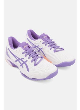 Buy Women Solution Speed FF 2 Lace Up Running Shoes, White/Purple/Orange in Saudi Arabia