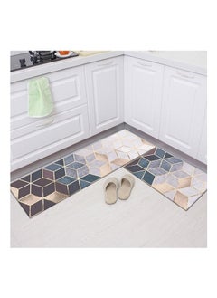 اشتري 2 Piece Non-Slip Kitchen Rug TPR Non-Skid Backing Mat for Doorway kitchen Bathroom Runner Rug Set(40CM*60CM"+40CM*120CM) في السعودية