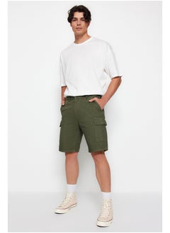 Buy Khaki Comfort Fit Cargo Pocket Denim Denim Shorts & Bermuda TMNSS23SR00065 in Egypt