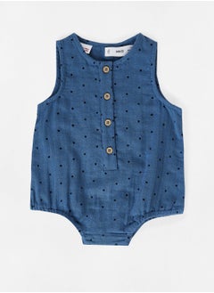 Buy Baby Unisex Polka Dot Print Romper in UAE